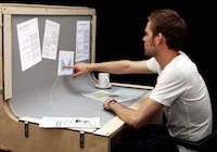 BendDesk: Seamless Integration of Horizontal and Vertical Multi-Touch Surfaces in Desk Environments